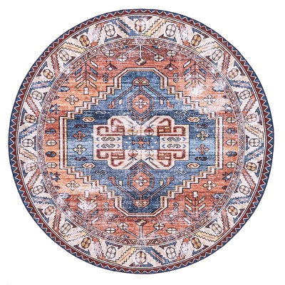 NuLOOM Marli Machine Washable Faded Medallion Area Rug - Image 11
