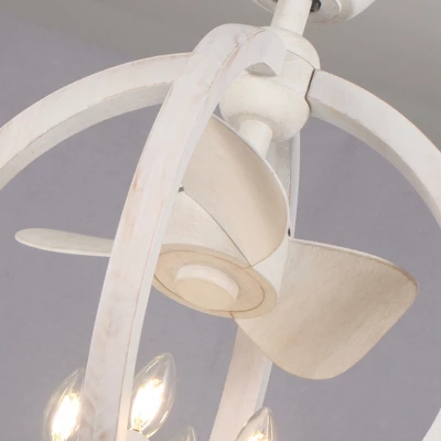 Parrot Uncle 18.4" Antique White Indoor Bladeless Ceiling Fan, Modern - Image 10