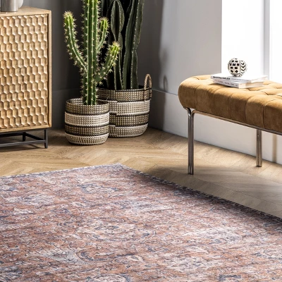 NuLOOM Sariyah Printed Floral Machine Washable Area Rug - Image 8